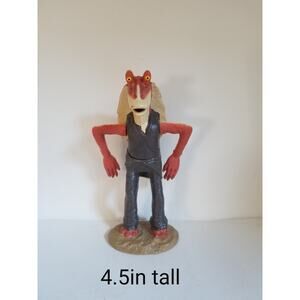 Vintage Lucas Films Applause Star Wars Jar Jar Binks Plastic Figure 4.5" tall